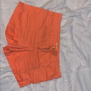 H & M peachy orange jean shorts